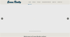 Desktop Screenshot of evansrealty.net